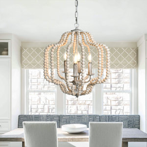 4 - Light Candle Style Geometric Chandelier