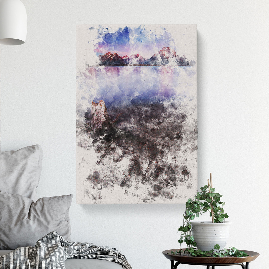 Mountains Of Grand Teton Park - Wrapped Canvas Print