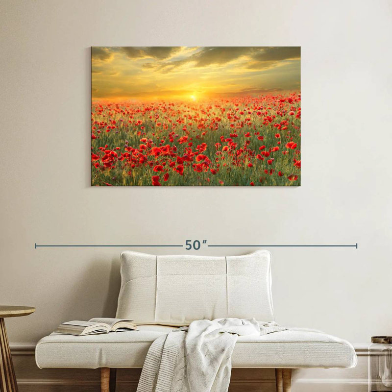 Alvord Poppy Meadow Sunset, 26" H x 39" W