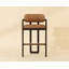 Madrone Upholstered Stool with Solid Wood Frame-1539613470