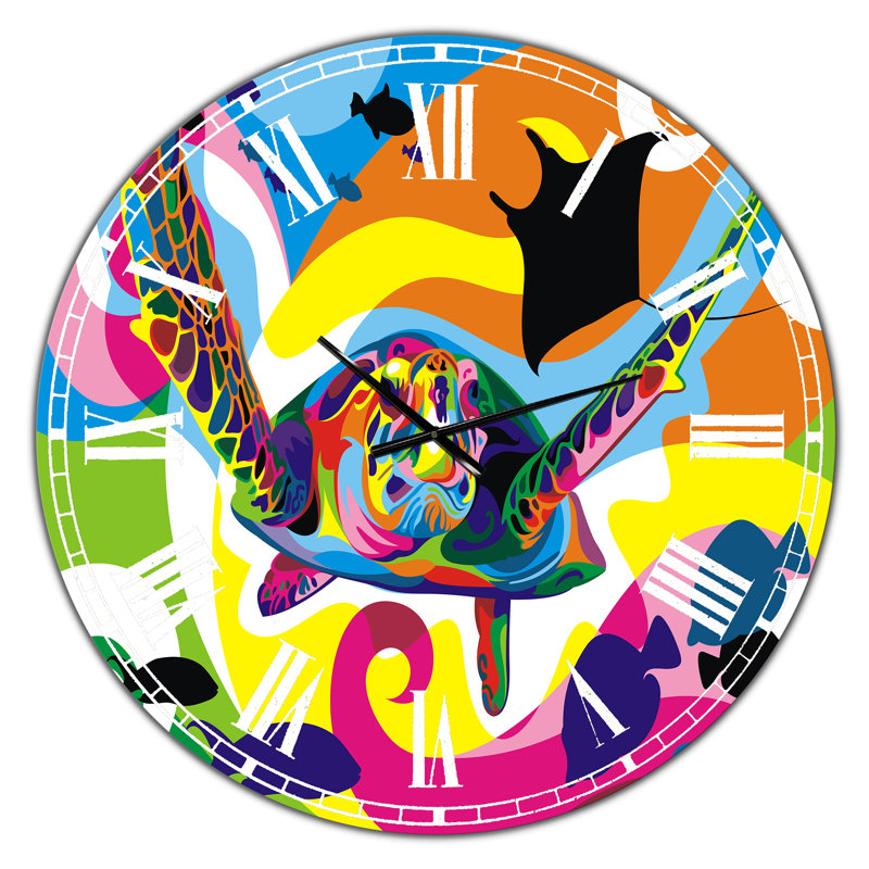 Underwater - Horloge murale moderne surdimensionnée, Moyen