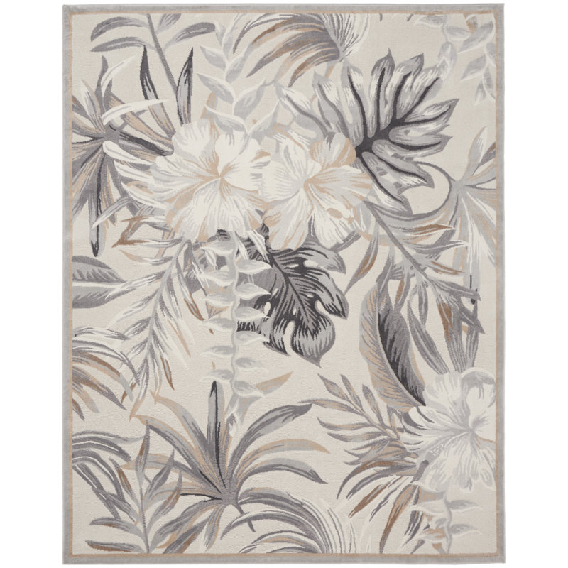 Tapis ivoire moderne Rosario, Rectangle 7 pi 10 po x 9 pi 10 po