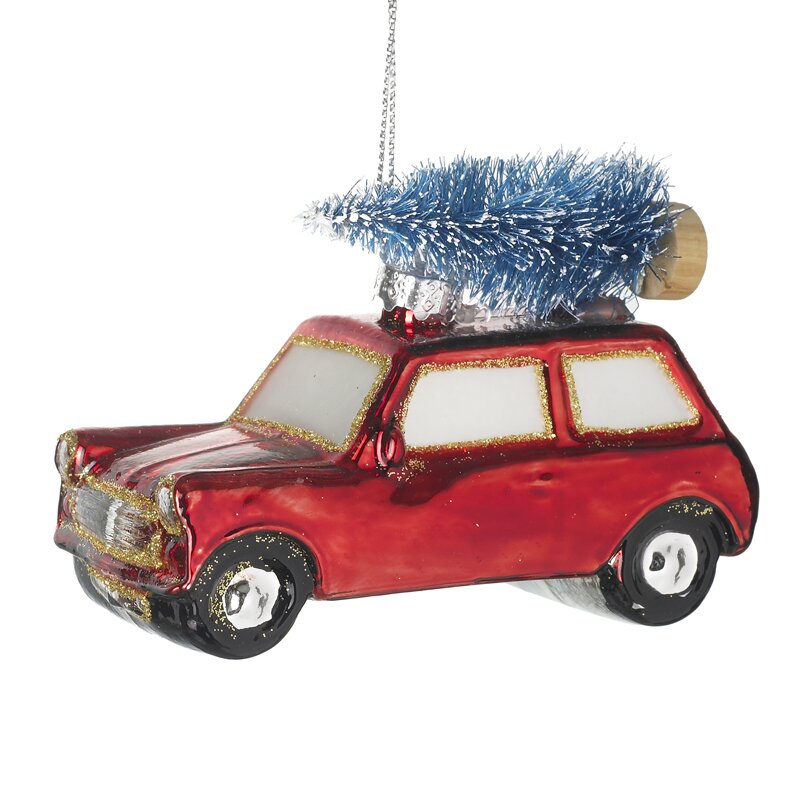 Weihnachtsbaumfigur Auto mit Baum