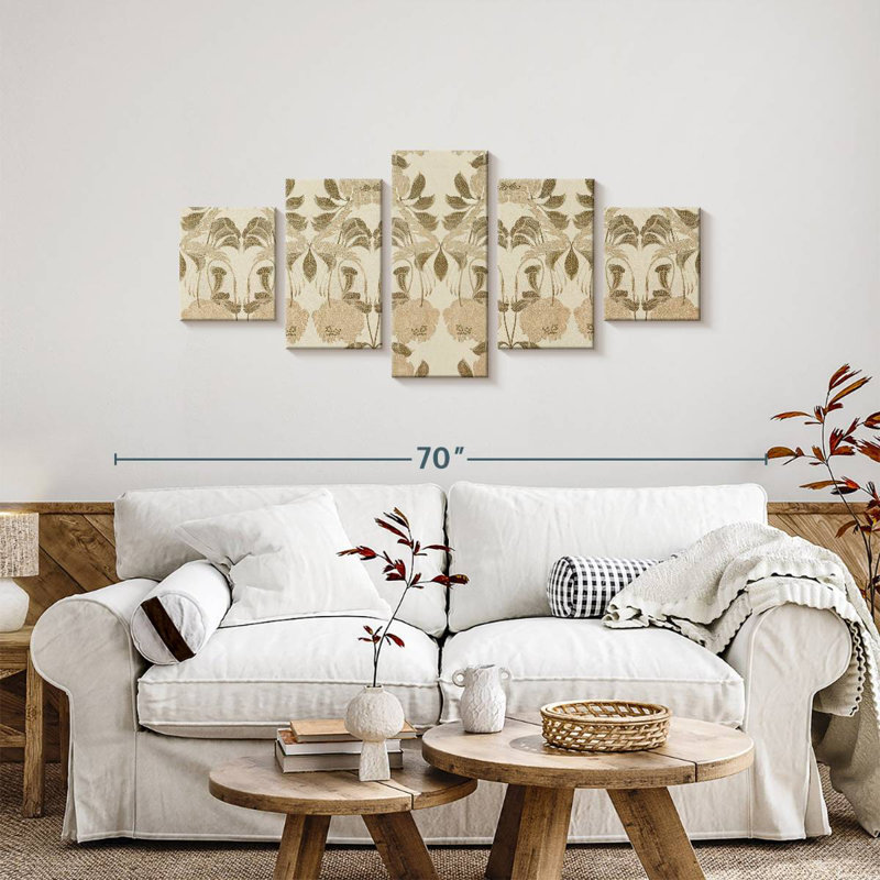 Soie avec design Art nouveau, H 24 po x l 55 po