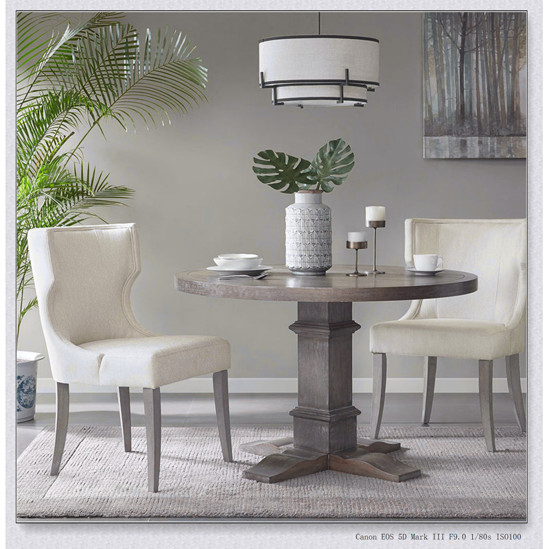 Ensemble de 2 chaises Braiden, Crème, crème