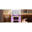 43.3" Vanity Desk With 3 Colour Lighting And Power Supply, Modern Glass Top Makeup Table Drawers Storage For Bedroom Cabinets