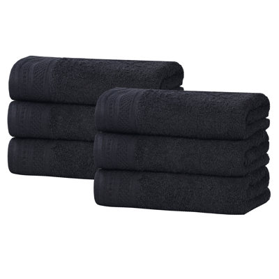 Honeycomb Textured Waffle Border Cotton Medium Weight Hand Towels