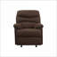 Fauteuils inclinables et inclinables modernes inclinables avec accoudoirs | Chocolat | Tissu + métal