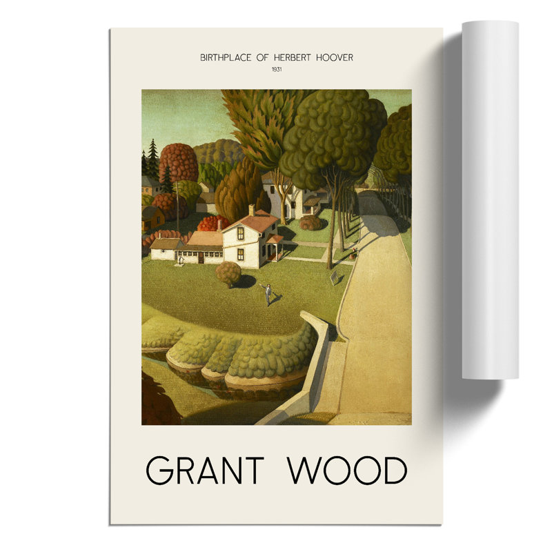 The Birthplace Of Herbert Hoover by Grant Wood - No Frame Print, 42cm H x 30cm W x 0.1cm D
