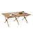Portable Roll-Top Camping Table, 47.3" x 23.2" x 17.7" Rectangle Picnic Folding Table with Carry Bag