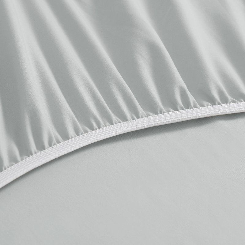 Light Gray Full Deep Pocket Microfiber Fitted Sheet