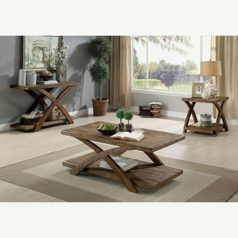 Superbe table basse 1pc avec finition noyer foncé
