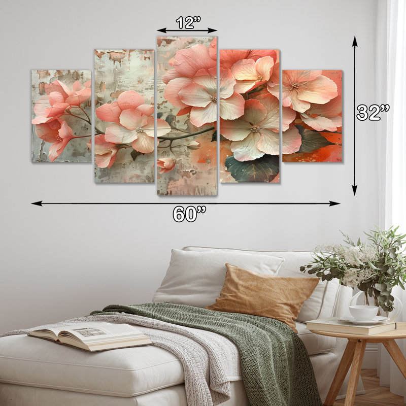 «Pink Grey», ensemble d'art sur toile