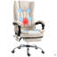 Chaise de bureau en microfibre Nishar Plush | Dossier haut avec massage à 6 points, fonction de chauffage, repose-pieds rétractable et hauteur réglable-1989636382
