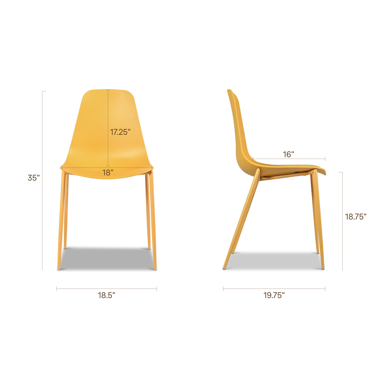 Isla Dining Chair, Golden Honey