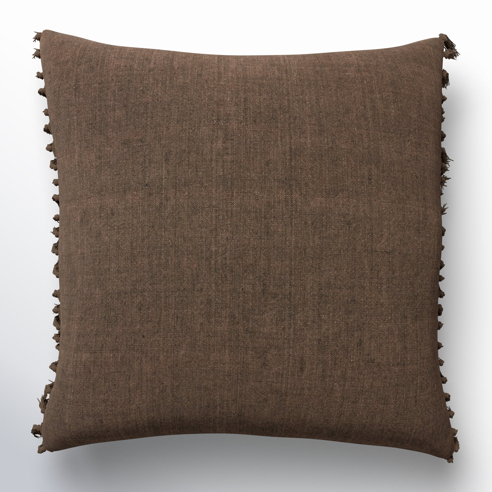 Sharron Square 100% Linen Pillow, Pillow Cover Only - No Insert, Pinecone