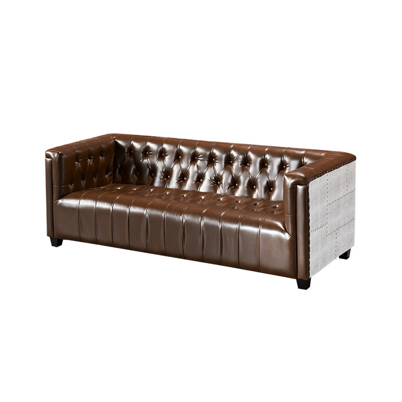 Canapé de style industriel français en aluminium 80,71 po
