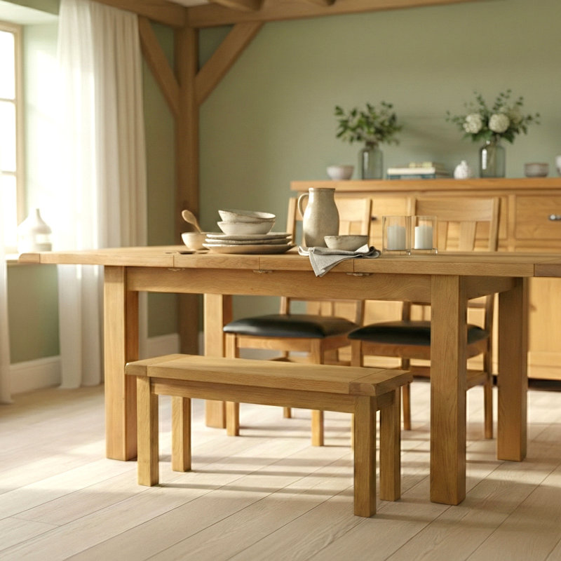 Thornbury Wooden Bench, H46 x W90 x D35cm