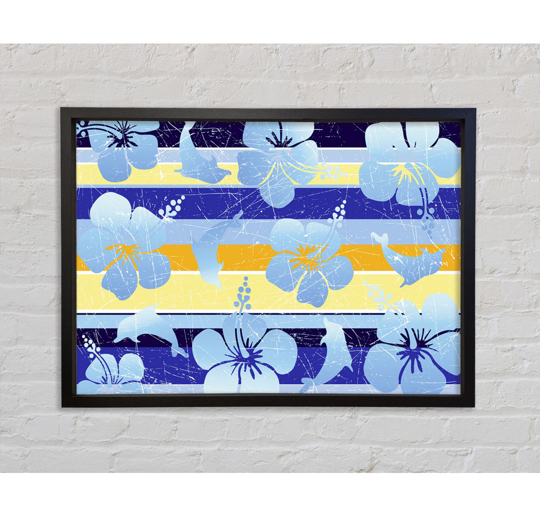 Gerahmtes Wandbild Flowering Horizontal