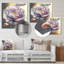 Gold and Purple Hue Single Flower metal Wall Décor-87831046