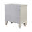 Cream White 3-Drawer Nightstand With Pull Out Tray