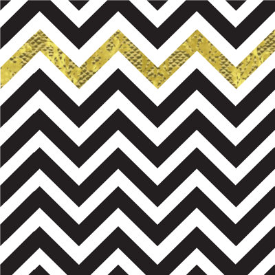 Asher Chevron - Wrapped Canvas Print