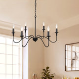 Lustre classique à 6 lumières de style bougie Baretta