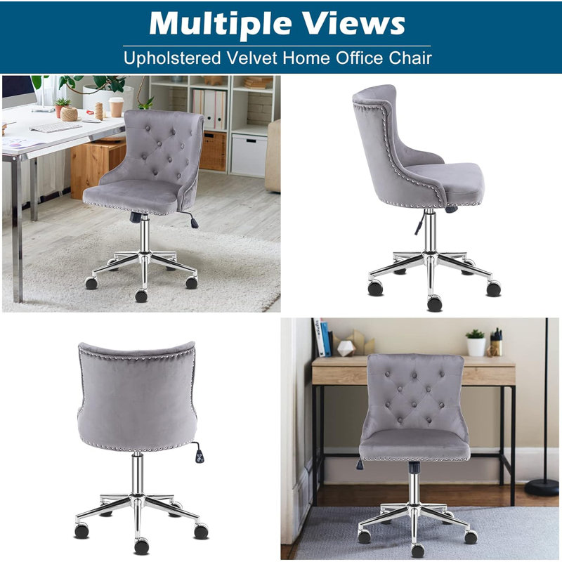 Matthias Task Chair Office Chairs Makeup chair, Chrome, Gray