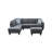Velvet L-Shaped Sectional Left Hand Facing-97429998