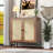 2 Door Walnut Rattan Buffet Sideboard – Small Mid-Century Modern Storage Cabinet for Kitchen, Living & Dining Room-923017623-923017620
