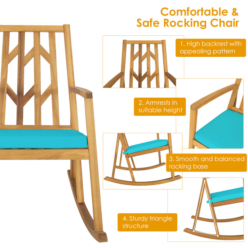 Acacia Outdoor Lounge Chair, Blue
