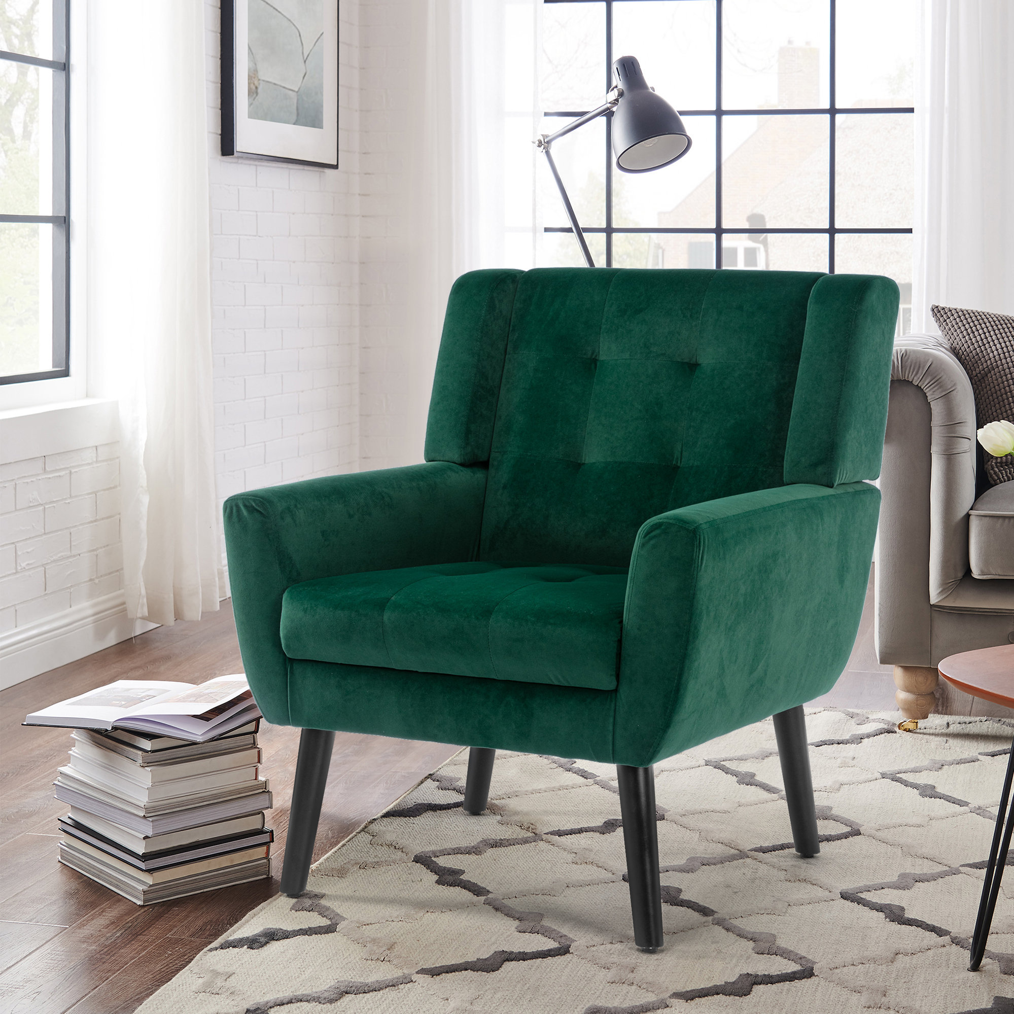 Corrigan Studio® Bolanle Upholstered Armchair & Reviews | Wayfair