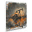 «Grey Orange Winter Oil Fields Powing Iron» - Reproduction d'art mural-369147366-369147371
