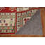 Tapis oriental rouge à motif géométrique Kazak 9 x 12