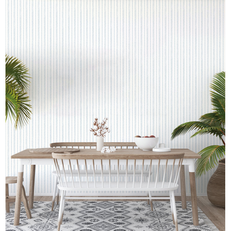 Juba 16.5' L x 20.5" W Wallpaper Roll, Blue