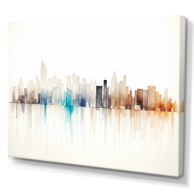 «Pearl Peaks Skycraper Skyline» sur toile