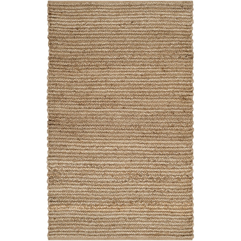Tapis de couleur unie en jute tissé à la main Doleman Cape Cod, Rectangle 12 pi x 18 pi