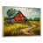 Toile avec cadre flottant or