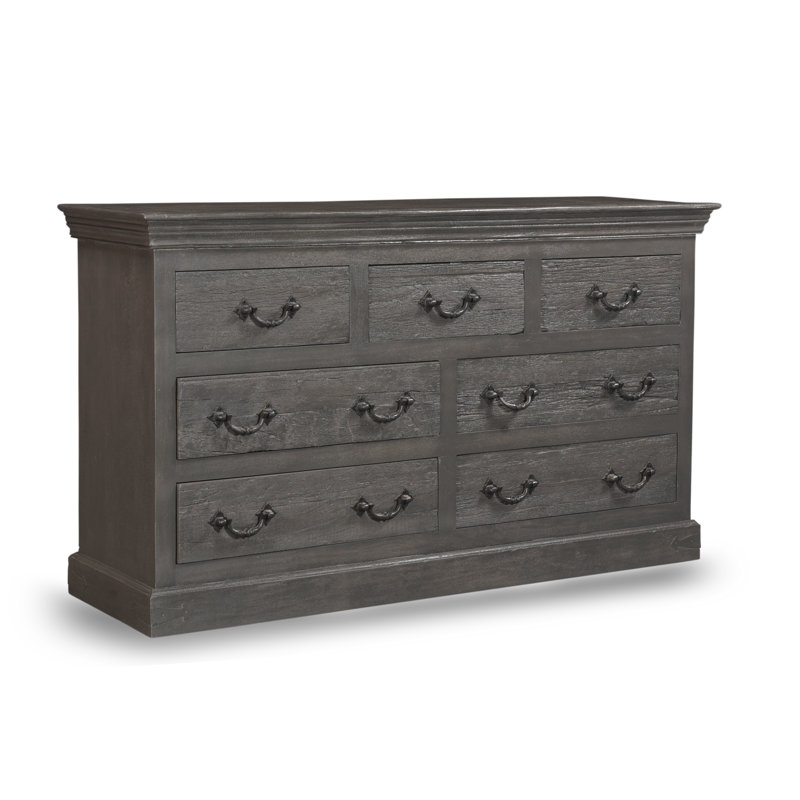 Commode 7 tiroirs Bibbins, Gris