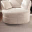 Fauteuil demi-tonneau pivotant l 40,4 po avec 3 coussins-117232568
