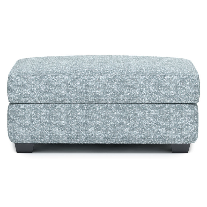 Dunster Pattern Ottoman, Blue