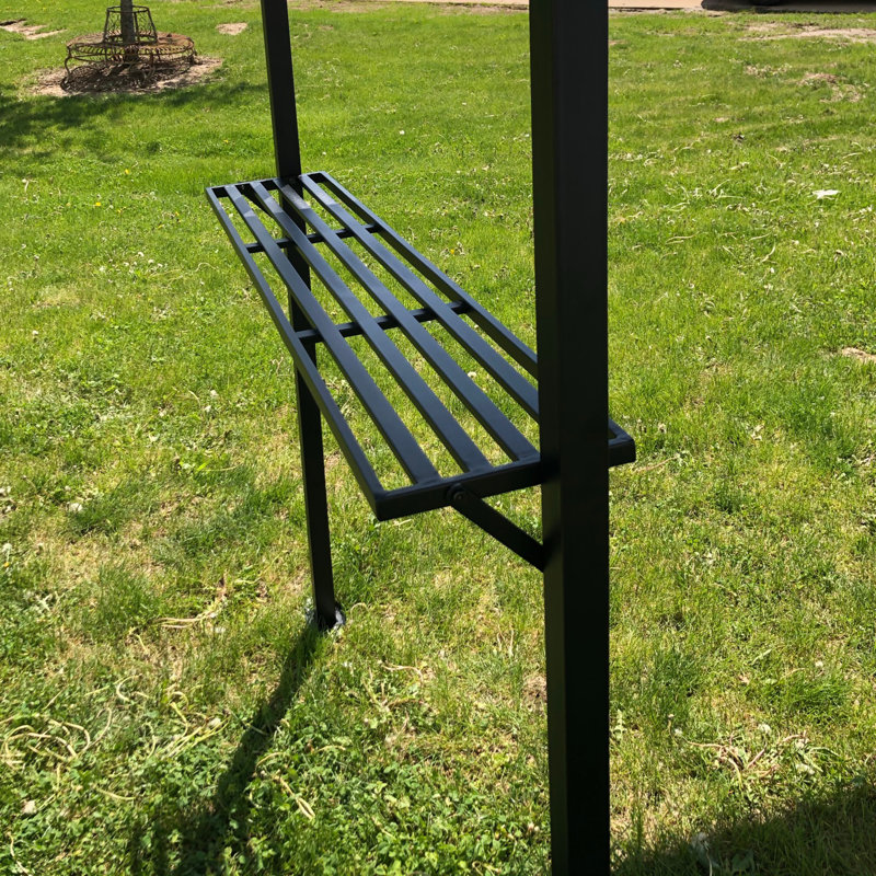 Pavillon de jardin en acier pour barbecue l 8 pi. x P 5 pi.