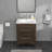 24"L x 20" W White Rectangular Single Vanity Top with Three Faucet Holes and Overflow(Top Only)
