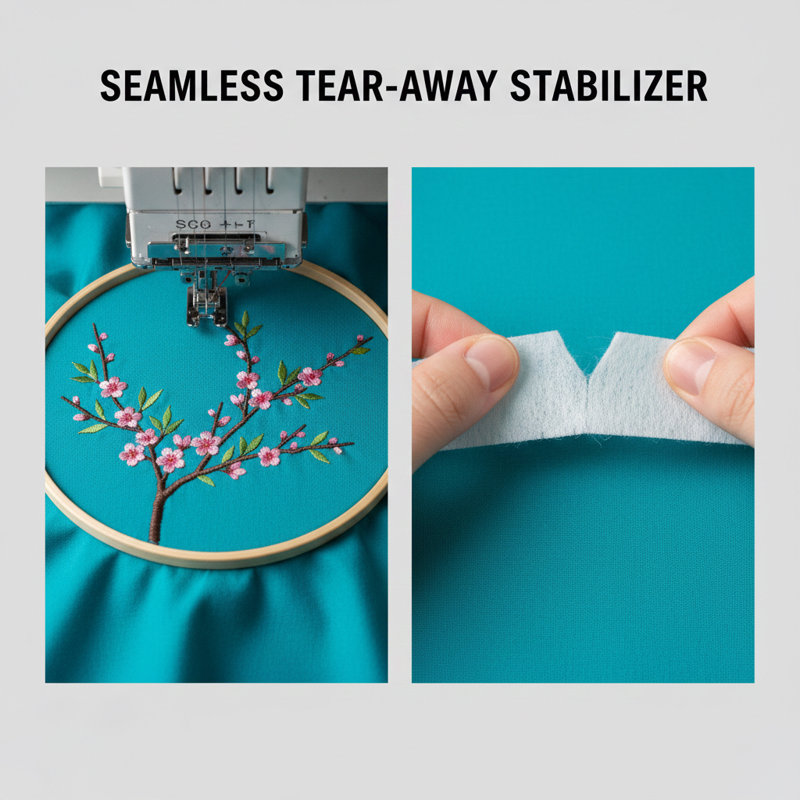 Envers stabilisateur de broderie Tear Away Machine 8 po x 8 po - 100 feuilles prédécoupées - poids moyen de 1,8 oz - convient aux cerceaux 4 x 4 et 6 x 6