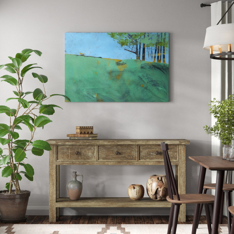 " Token Trees Three " Acrylic Painting, 32" H x 48" W