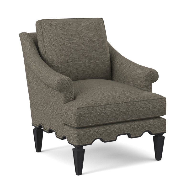 Palm Armchair, Espresso, Stepping Stones Ivory Viscose
