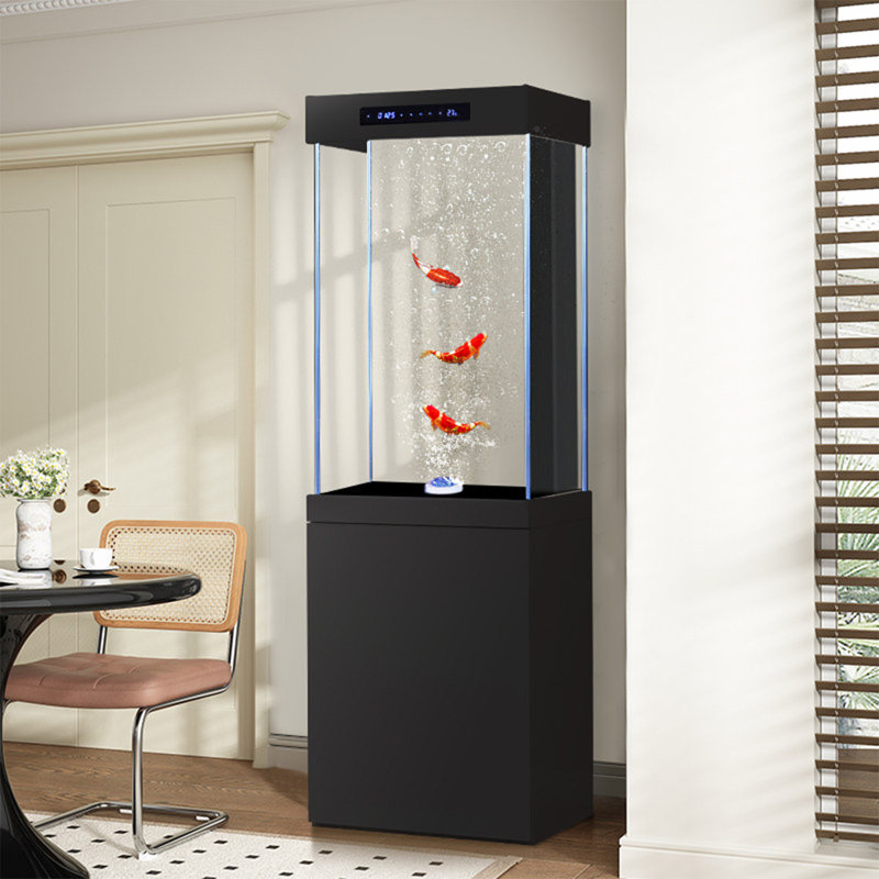 Aquarium vertical sur pied 15,75 po, Transparent/noir