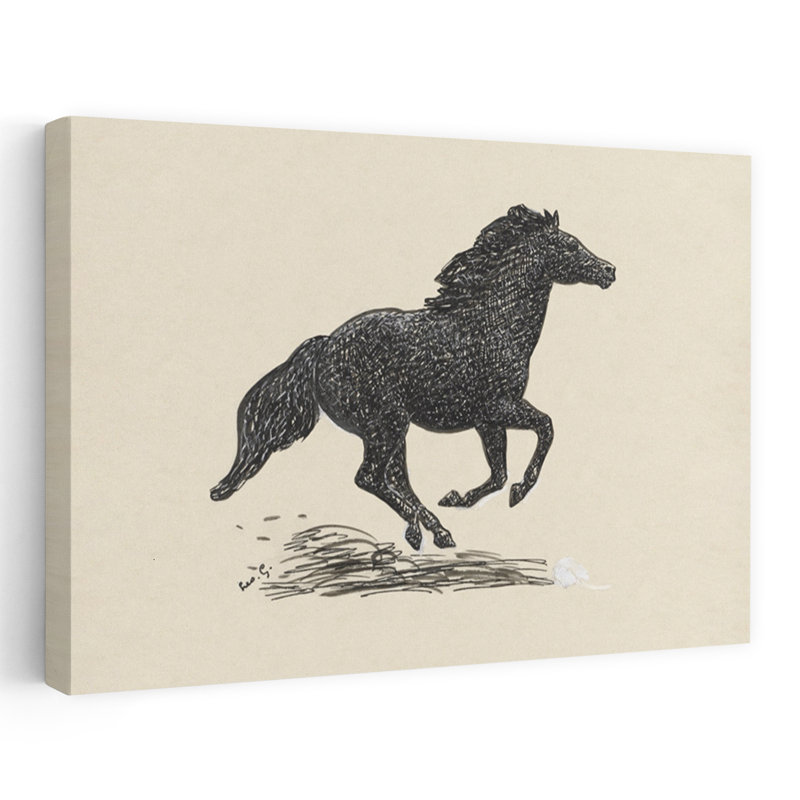 Art contemporain Art cheval contemporain, H 32 po x l 48 po