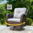 Aliyani Swivel Premium All-Weather Wicker Outdoor Lounge Chair, Cushions Included-1056630028