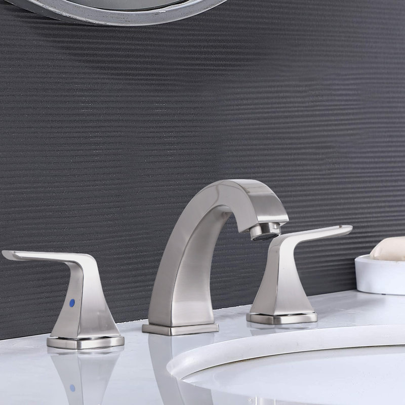 Widespread 2-handle Bathroom Faucet with Drain Assembly